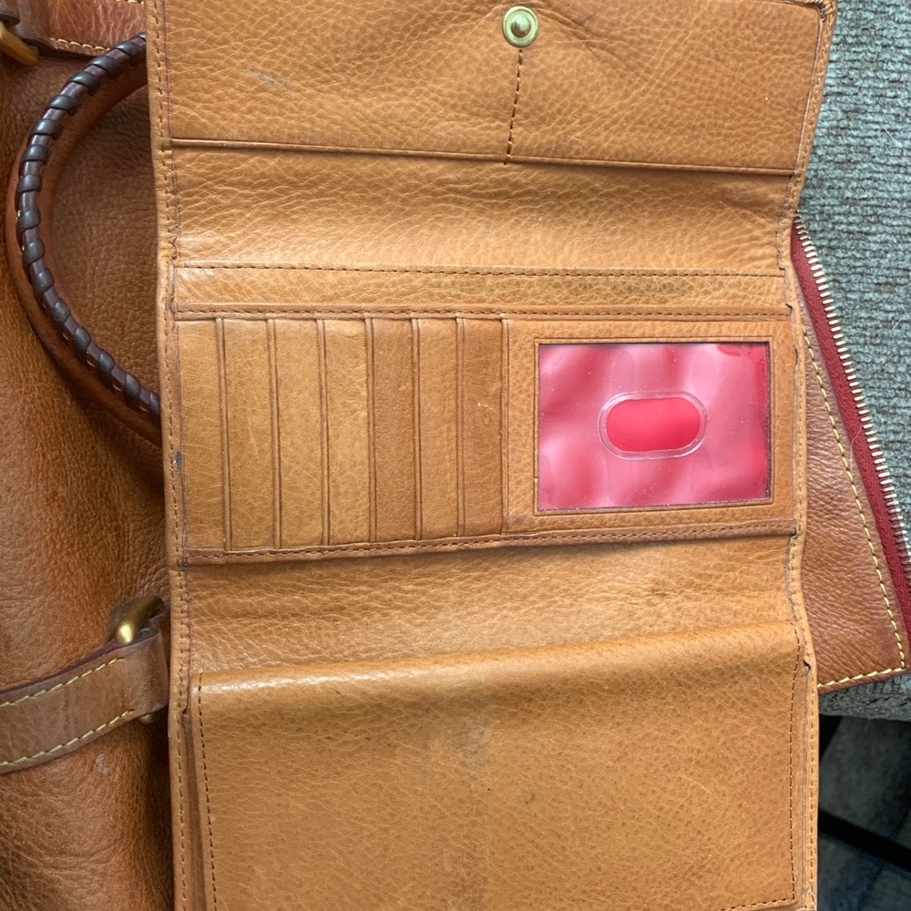 Dooney & Bourke Leather Florentine Satchel/Wallet - Picture 6 of 8